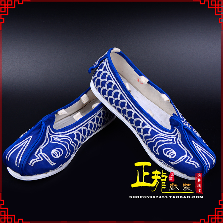 甘洛戏鞋舞台演出鞋水路英雄三义斋布底鱼鳞洒