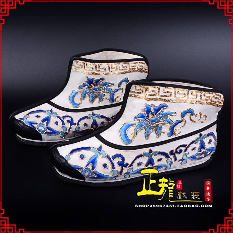 甘洛三岔口武生薄底 手绣绣花快靴