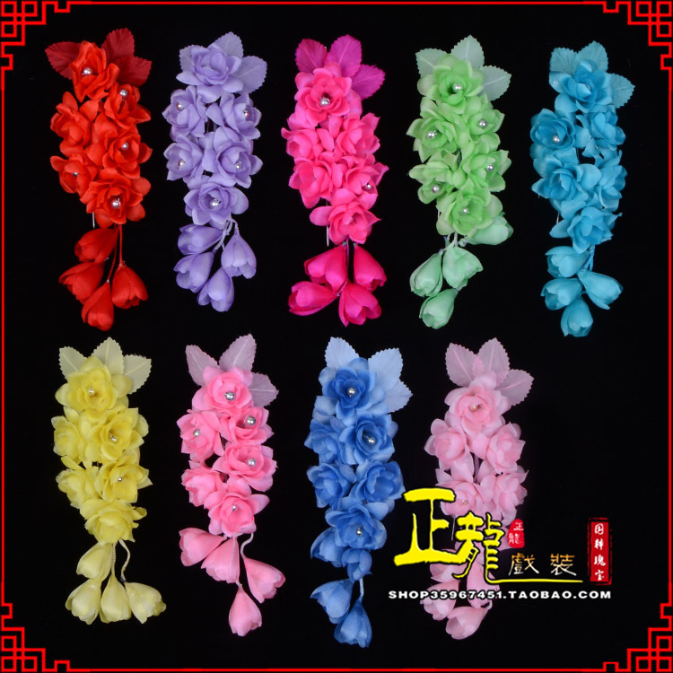 甘洛鬓花头饰小花头花 真丝绢花