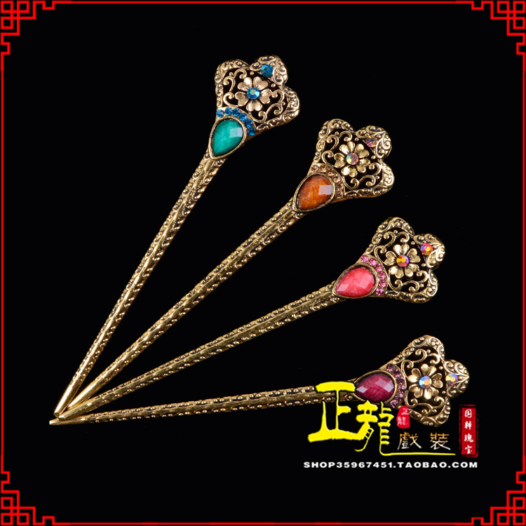 甘洛头饰老旦青衣员外夫人簪子 老旦发簪