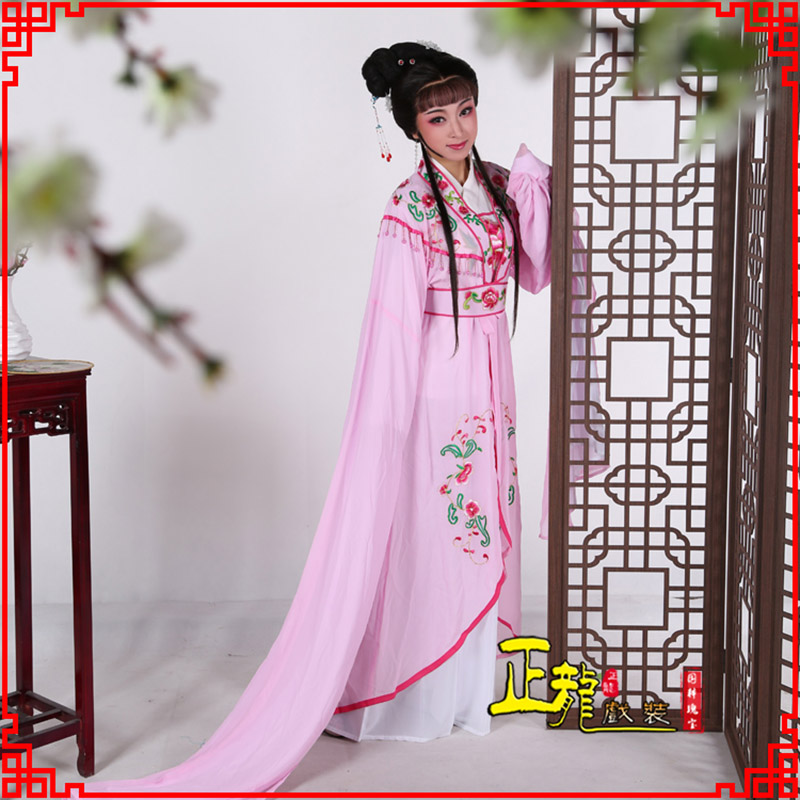 甘洛花旦黄梅戏服古装戏服水袖戏剧假云肩长披